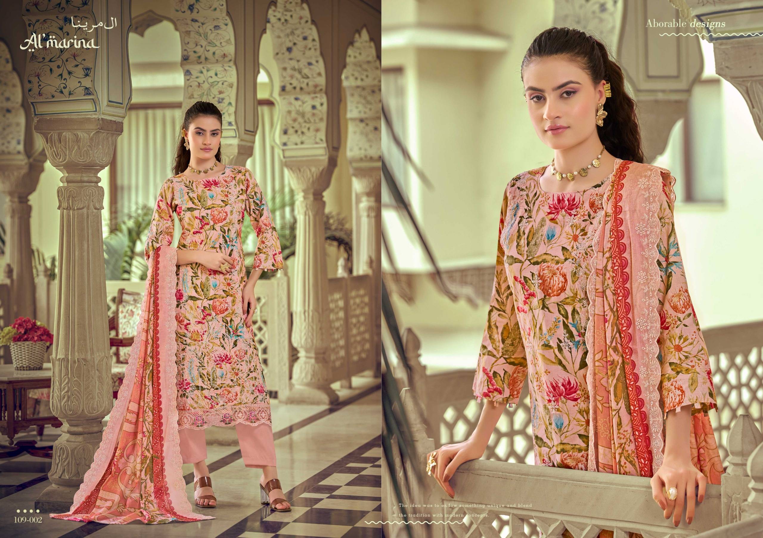 CHIKANKARI VOL 5 By BelliZa DesigNer StuDio 001 To 008 Series Beautiful Pakistani Suits Colorful Stylish Fancy Casual Wear & Ethnic Wear Cotton Embroidered Dresses At Wholesale Price